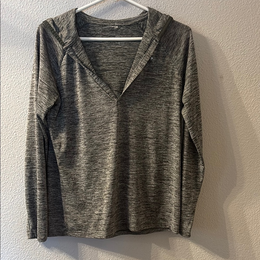 Under Armour green vneck hoodie
